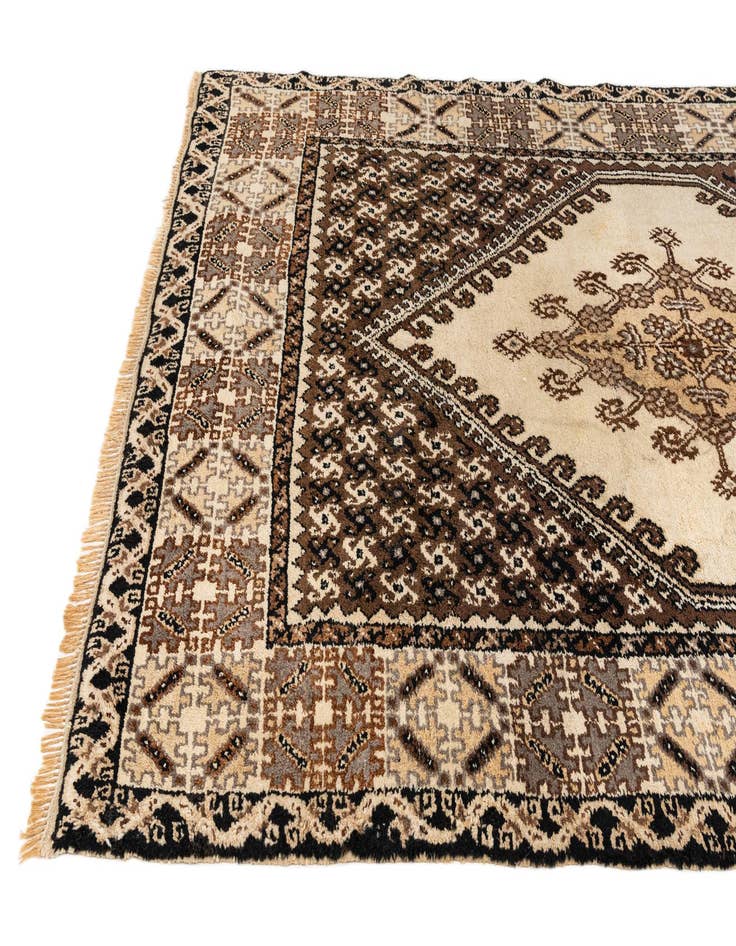Detail image of 6' 3 x 9' 4 Hand Knotted Moroccan Wool Rug