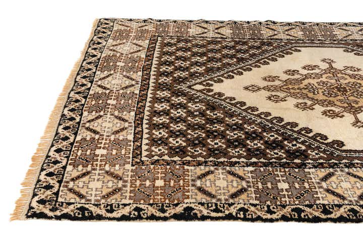 6' 3 x 9' 4 Hand Knotted Moroccan Wool Rug