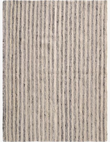 4' 11 x 6' 7 Hand Knotted Moroccan Wool Rug
