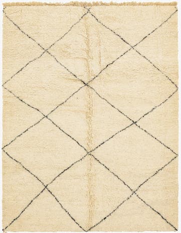 7' 3 x 9' 8 Hand Knotted Moroccan Wool Rug
