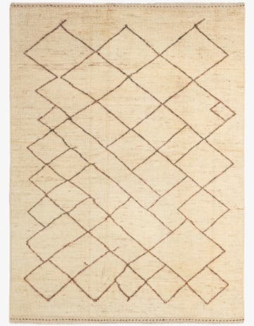 5' 10 x 8' 1 Hand Knotted Moroccan Wool Rug