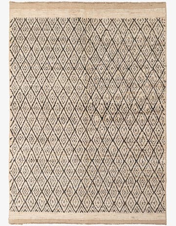 5' 10 x 8' 3 Hand Knotted Moroccan Wool Rug