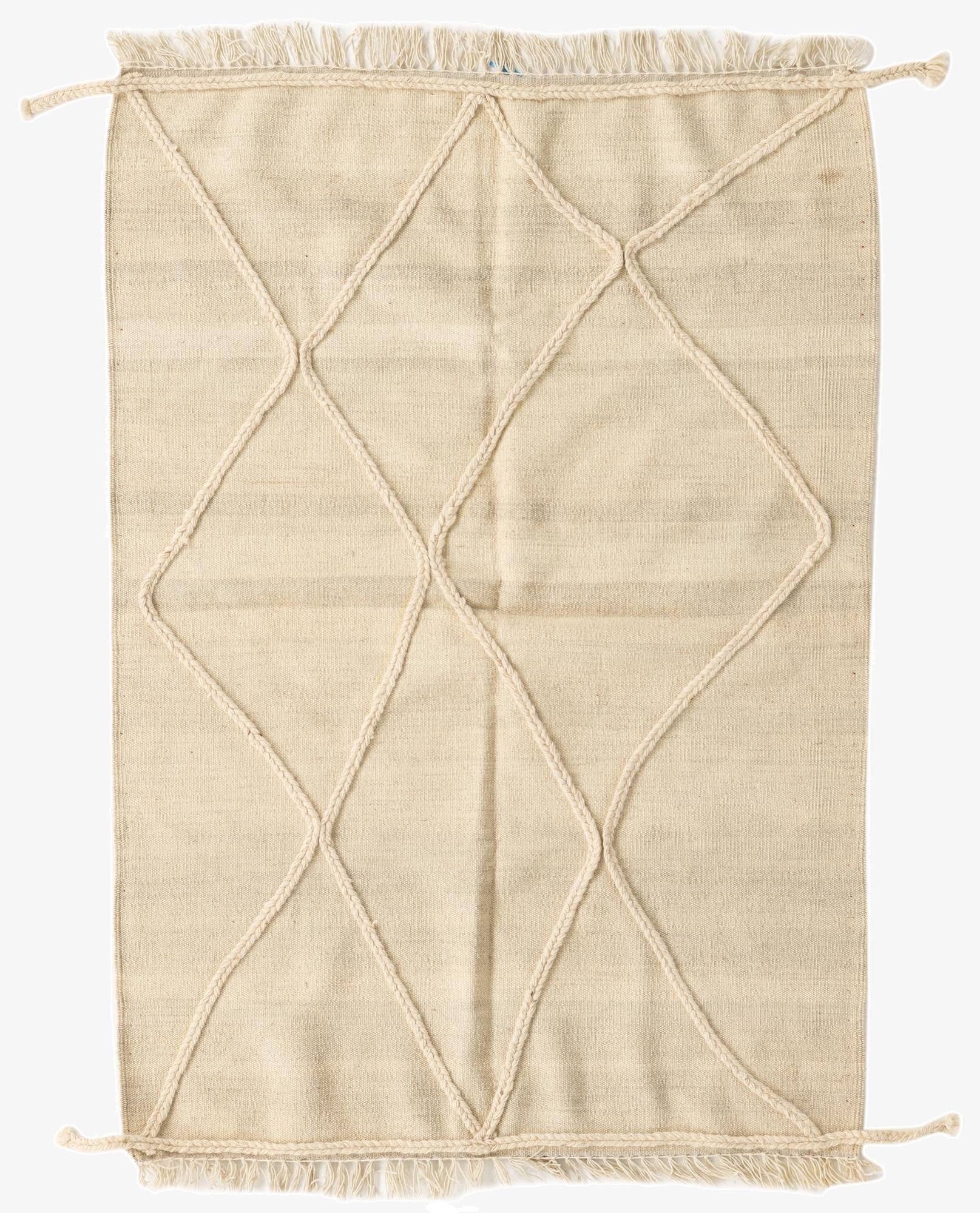 107cm x 152cm  Hand Woven Moroccan Wool Rug