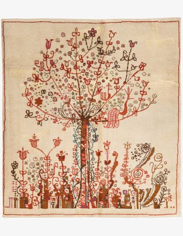 5' x 5' 7 Hand Knotted Moroccan Wool Rug