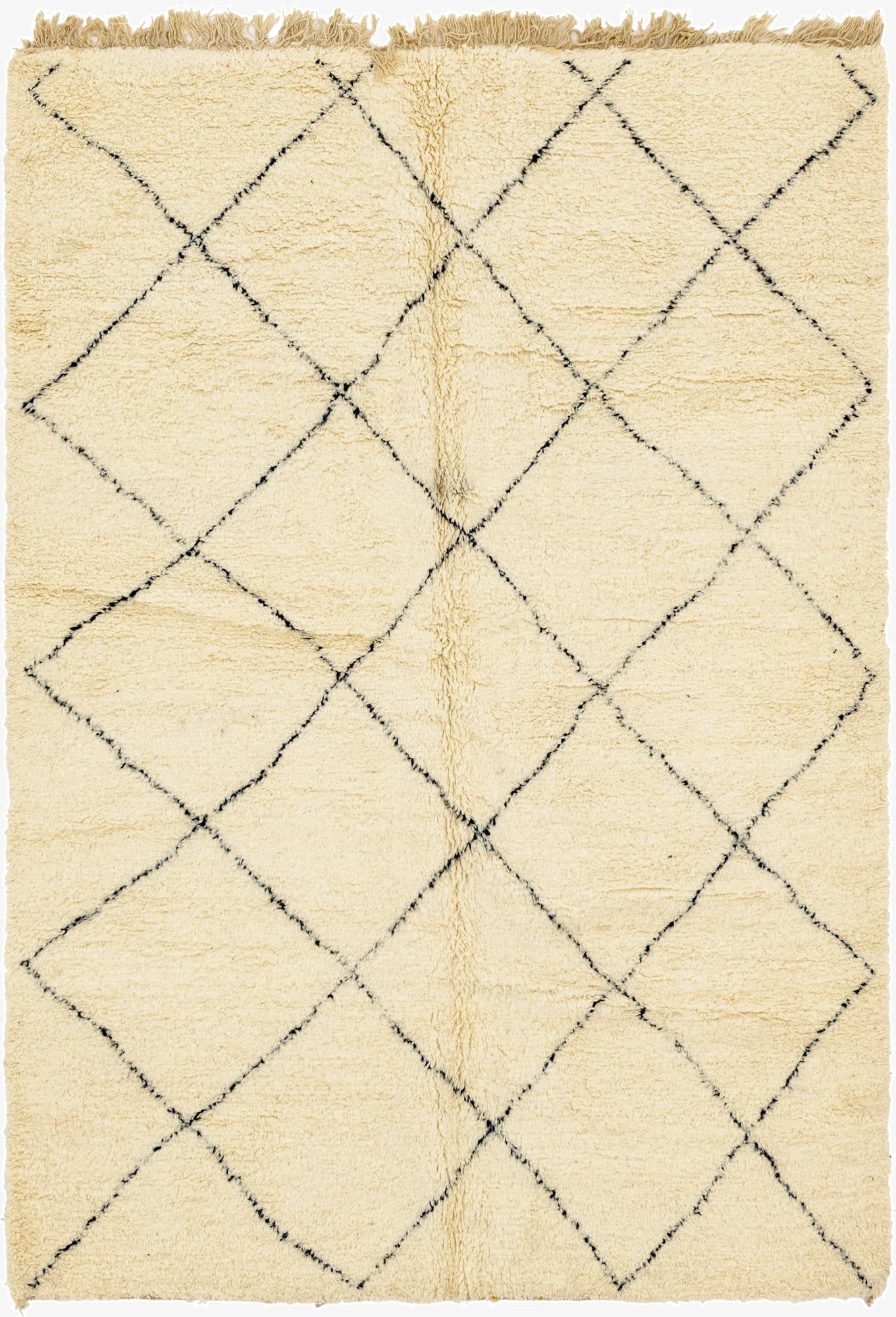 6' 8 x 9' 10  Hand Knotted Moroccan Wool Rug