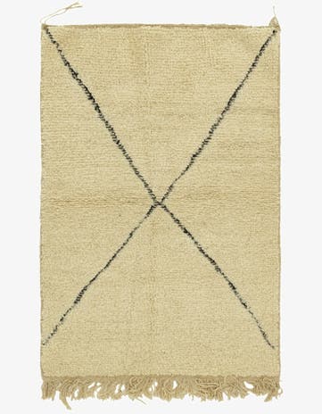 3' 3 x 5' 1 Hand Knotted Moroccan Wool Rug