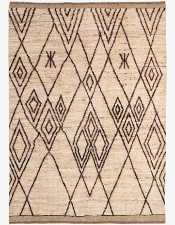 5' 10 x 7' 8 Hand Knotted Moroccan Wool Rug