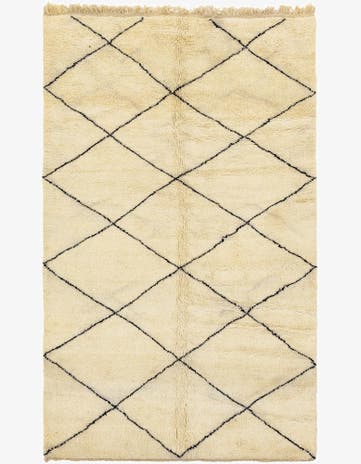 6' 5 x 10' 10 Hand Knotted Moroccan Wool Rug