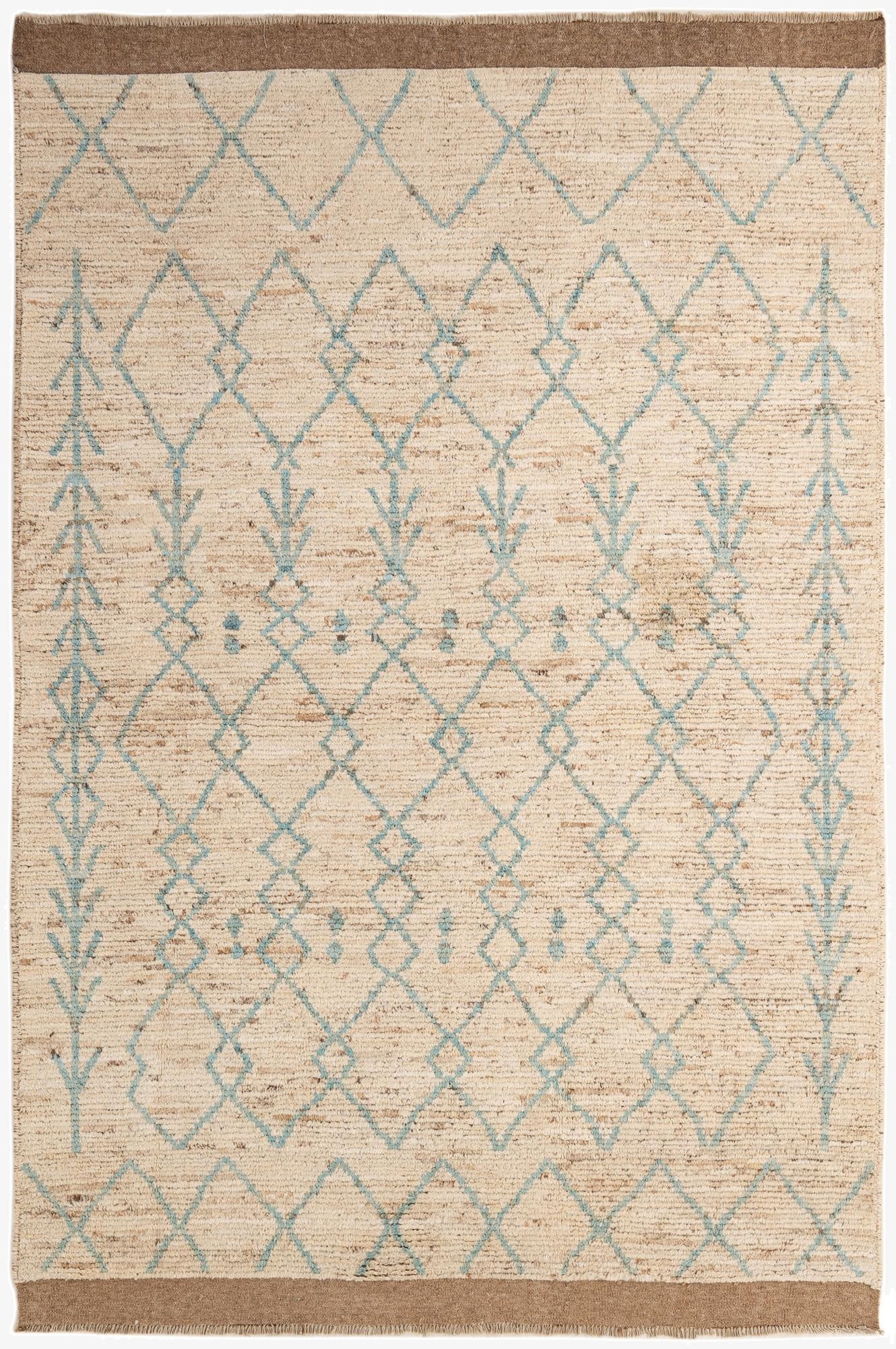 5' 11 x 8' 10  Hand Knotted Moroccan Wool Rug