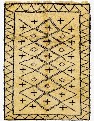 6' 6 x 9' 1 Hand Knotted Moroccan Wool Rug