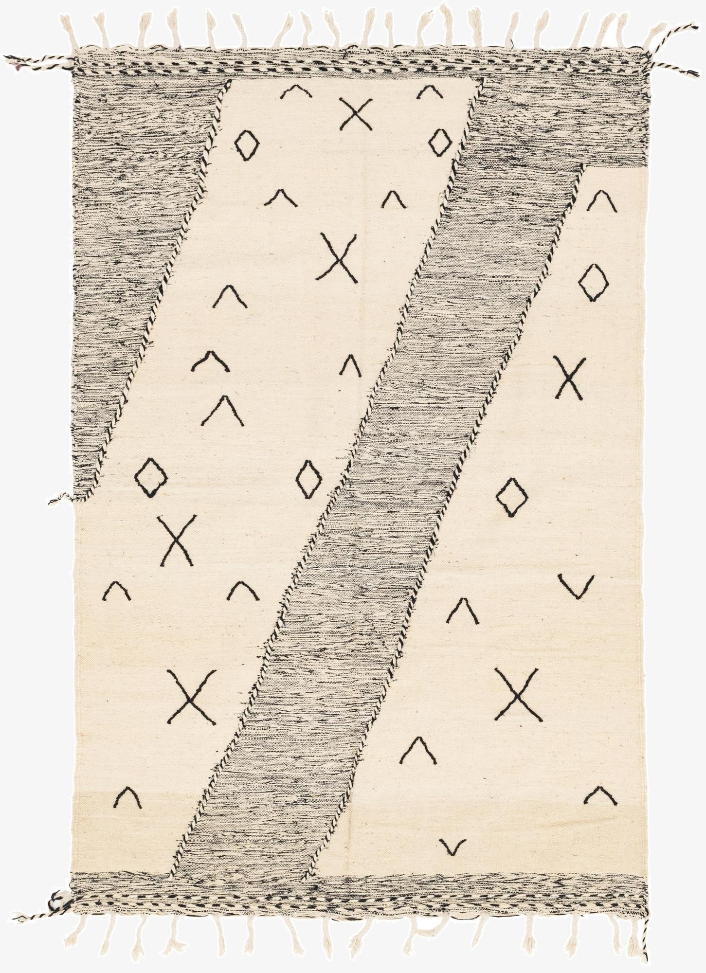 6' 3 x 10'  Hand Knotted Moroccan Wool Rug