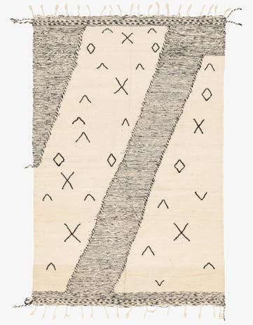 6' 3 x 10' Hand Knotted Moroccan Wool Rug