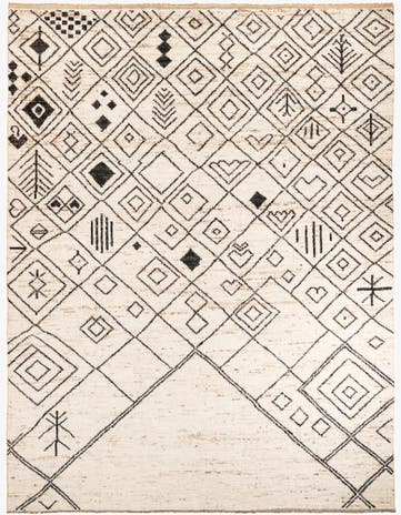 10' 5 x 13' 7 Hand Knotted Moroccan Wool Rug