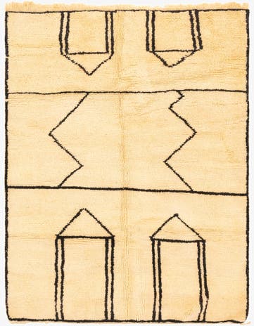 5' 6 x 7' 5 Hand Knotted Moroccan Wool Rug