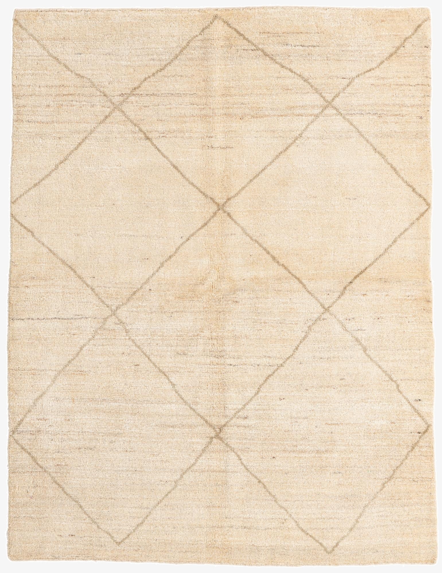5' x 6' 6  Hand Knotted Moroccan Wool Rug