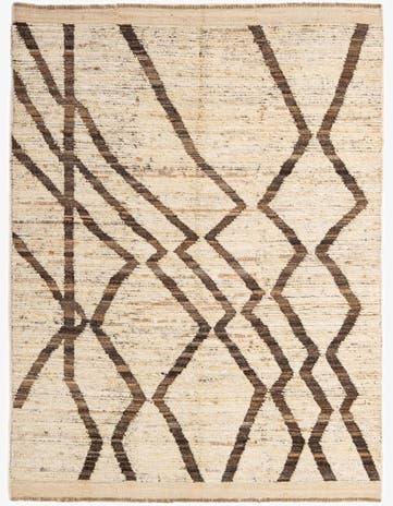5' 1 x 6' 5 Hand Knotted Moroccan Wool Rug