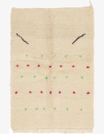 3' 3 x 4' 9 Hand Knotted Moroccan Wool Rug