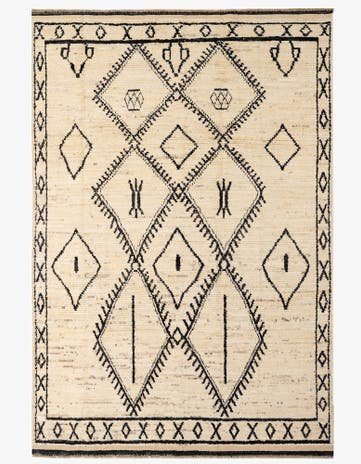 6' 1 x 8' 10 Hand Knotted Moroccan Wool Rug