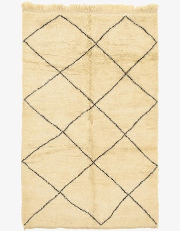 5' 1 x 8' 3 Hand Knotted Moroccan Wool Rug