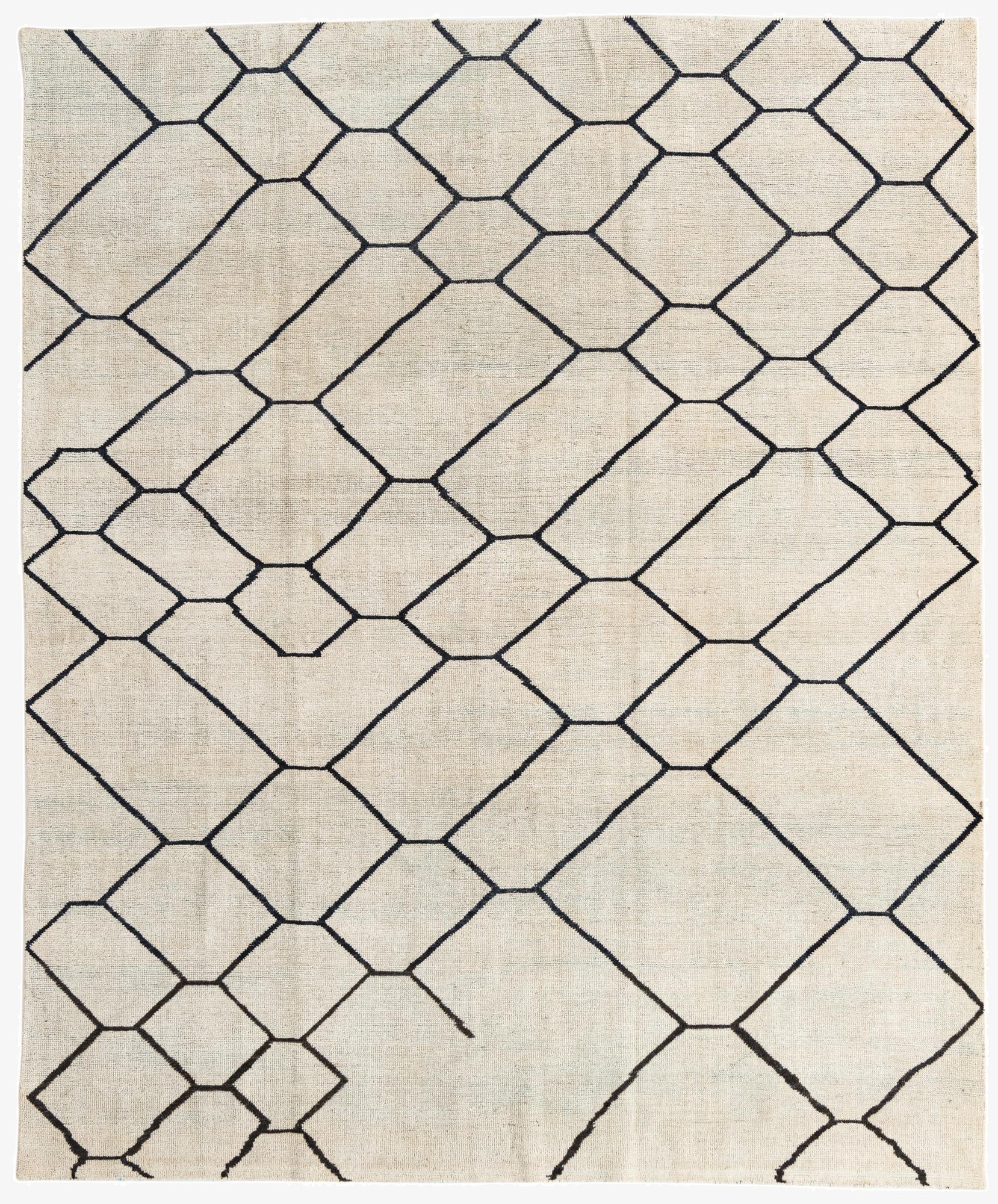 8' x 9' 8  Hand Knotted Moroccan Wool Rug