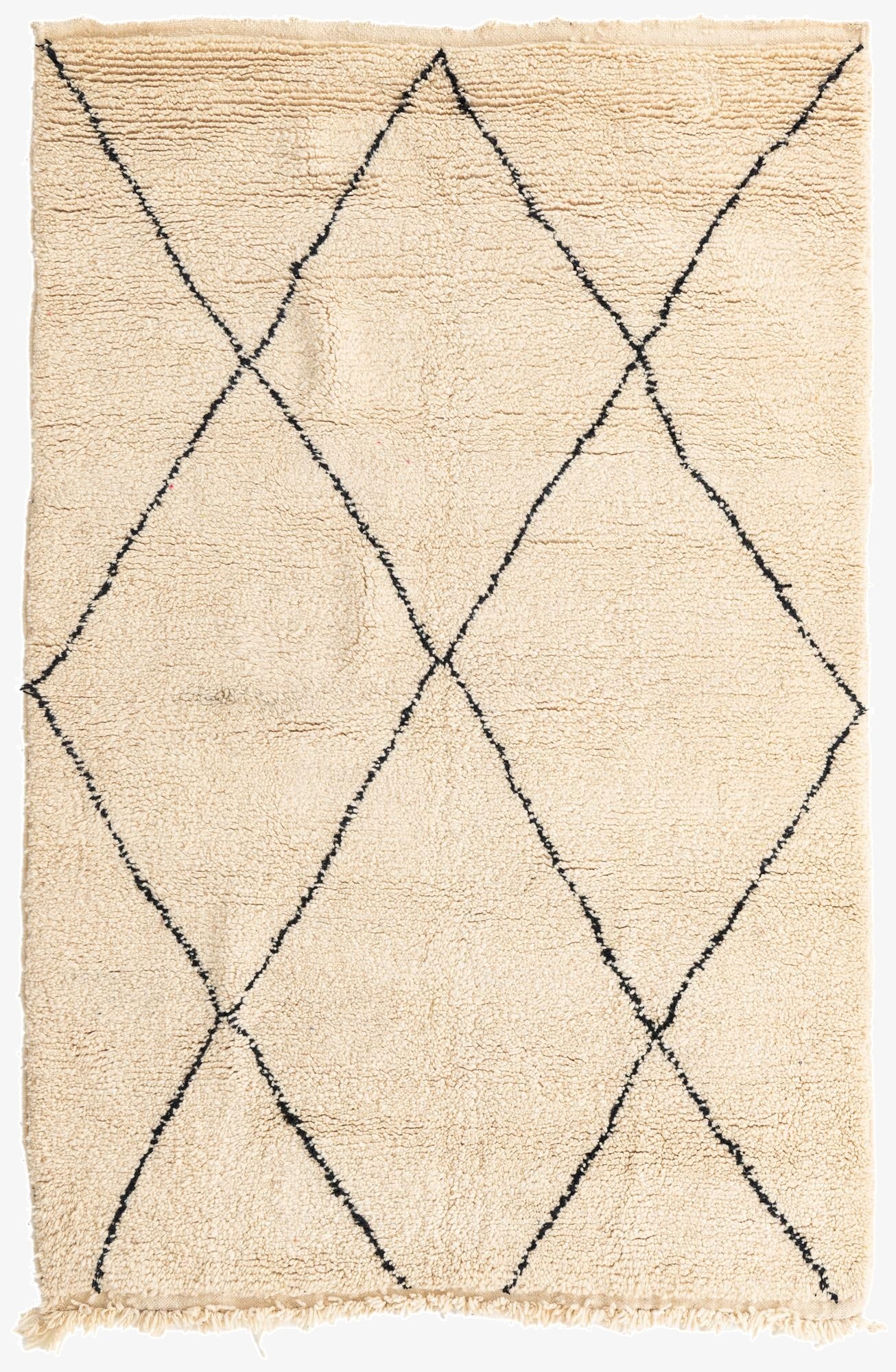 5' 3 x 8'  Hand Knotted Moroccan Wool Rug