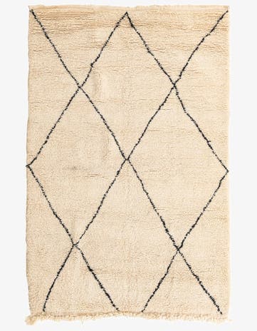 5' 3 x 8' Hand Knotted Moroccan Wool Rug