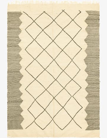 6' 4 x 9' 2 Hand Knotted Moroccan Wool Rug