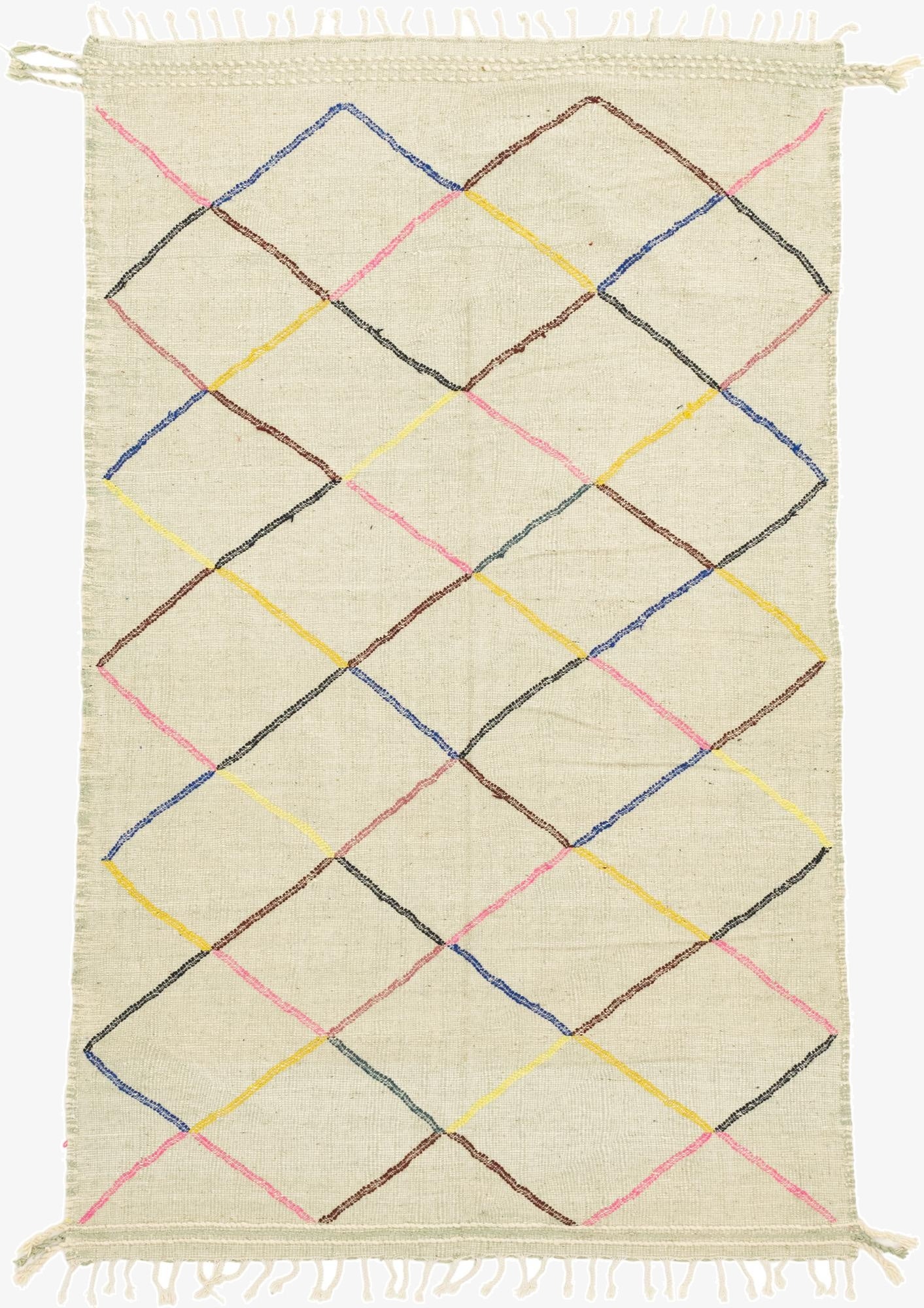 6' 3 x 10'  Hand Knotted Moroccan Wool Rug