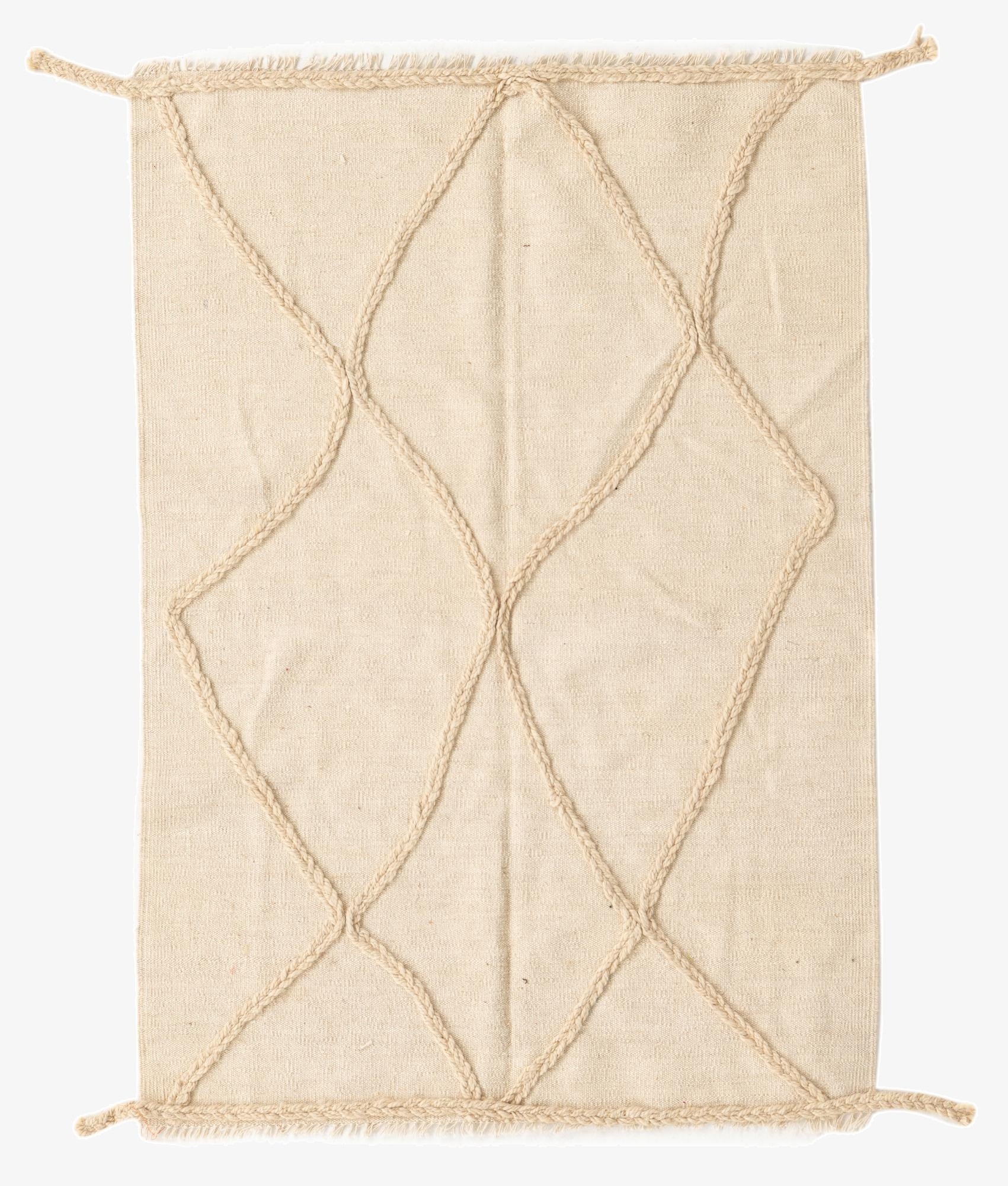 Primary image 3' 4 x 4' 9  Hand Knotted Moroccan Wool Rug