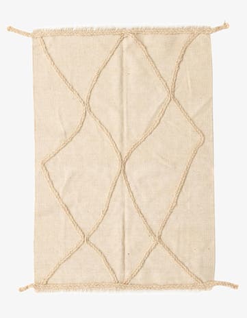 3' 4 x 4' 9 Hand Knotted Moroccan Wool Rug