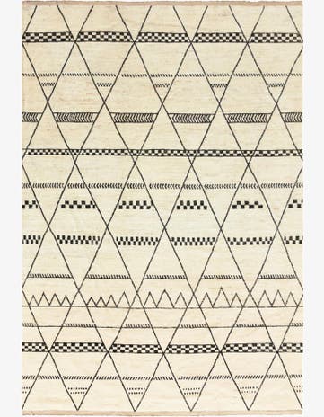 12' 3 x 18' Hand Knotted Moroccan Wool Rug