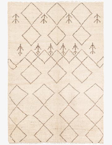 4' 2 x 6' 2 Hand Knotted Moroccan Wool Rug