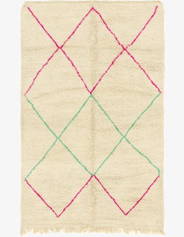 5' 2 x 8' Hand Knotted Moroccan Wool Rug