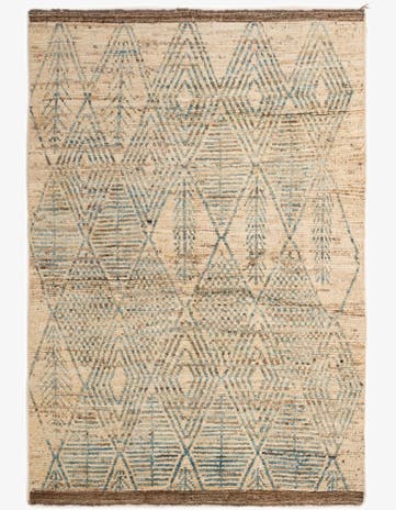 5' 10 x 8' 5 Hand Knotted Moroccan Wool Rug