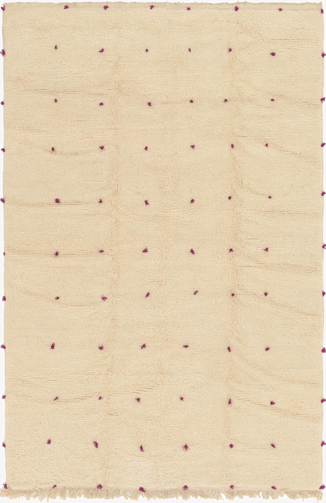 6' 5 x 10' 3  Hand Knotted Moroccan Wool Rug