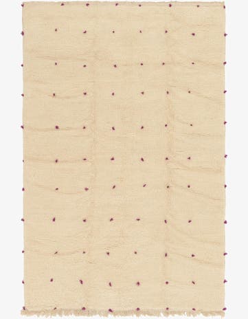 6' 5 x 10' 3 Hand Knotted Moroccan Wool Rug