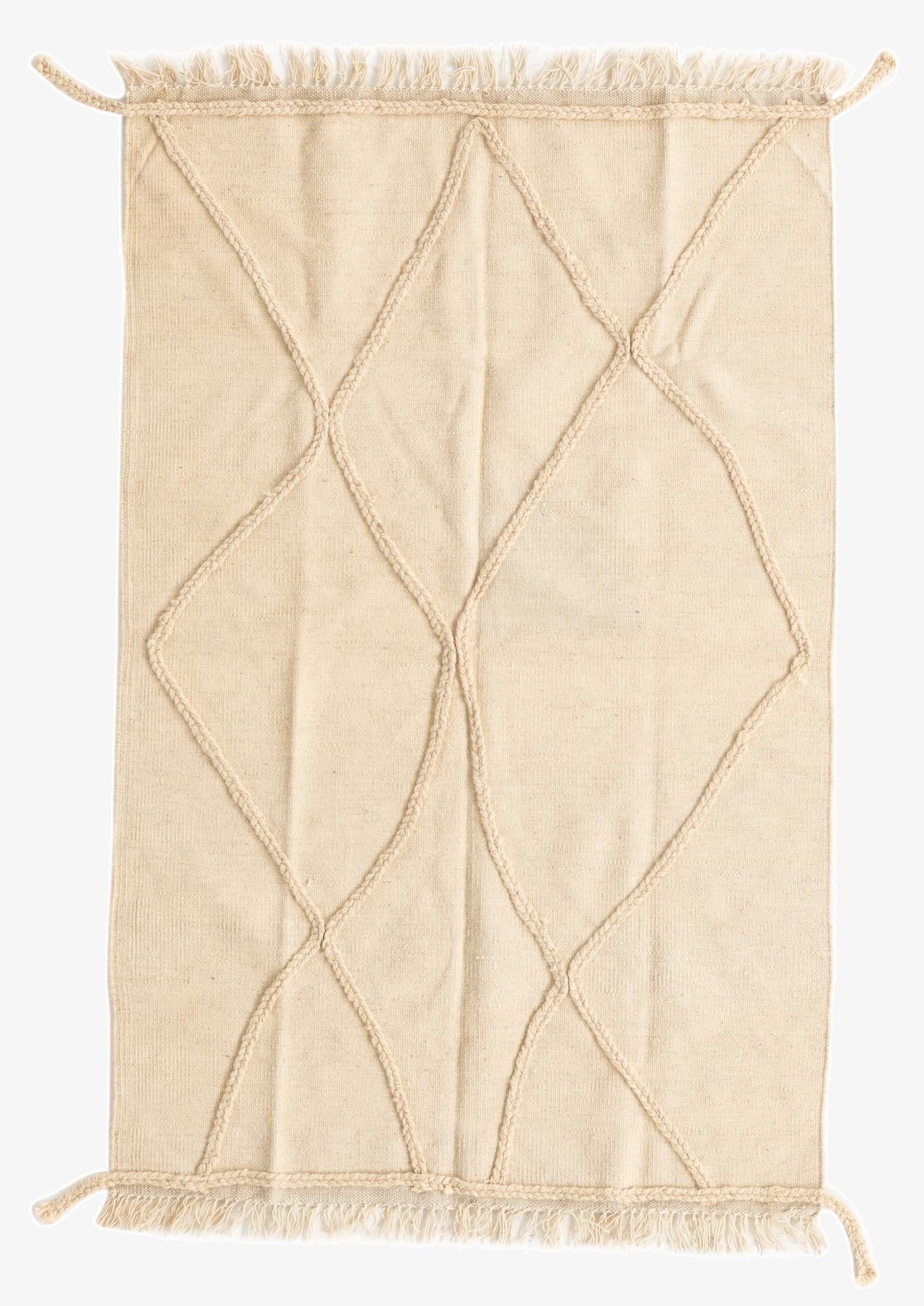 Primary image 3' 4 x 5' 2  Hand Knotted Moroccan Wool Rug