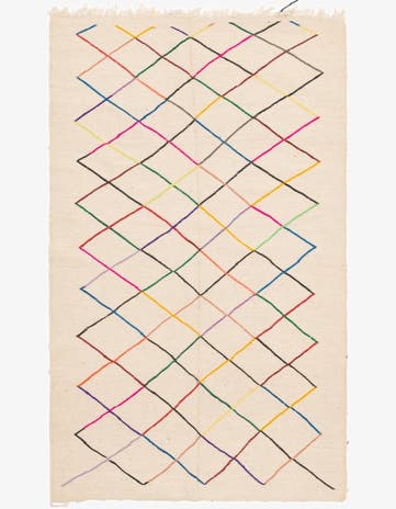 4' 7 x 7' 9 Hand Knotted Moroccan Wool Rug