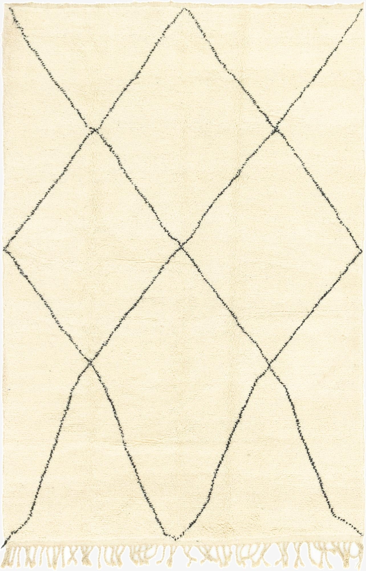 6' 8 x 10'  Hand Knotted Moroccan Wool Rug