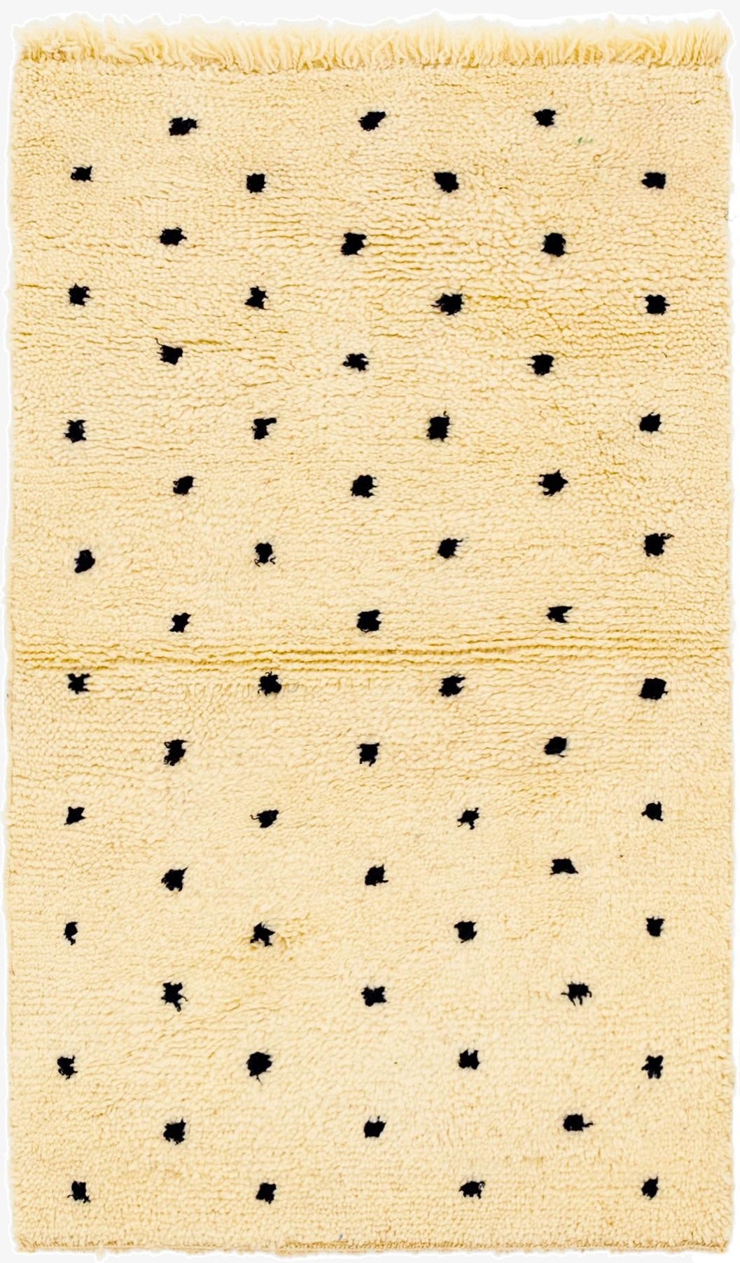 2' 10 x 4' 10  Hand Knotted Moroccan Wool Rug