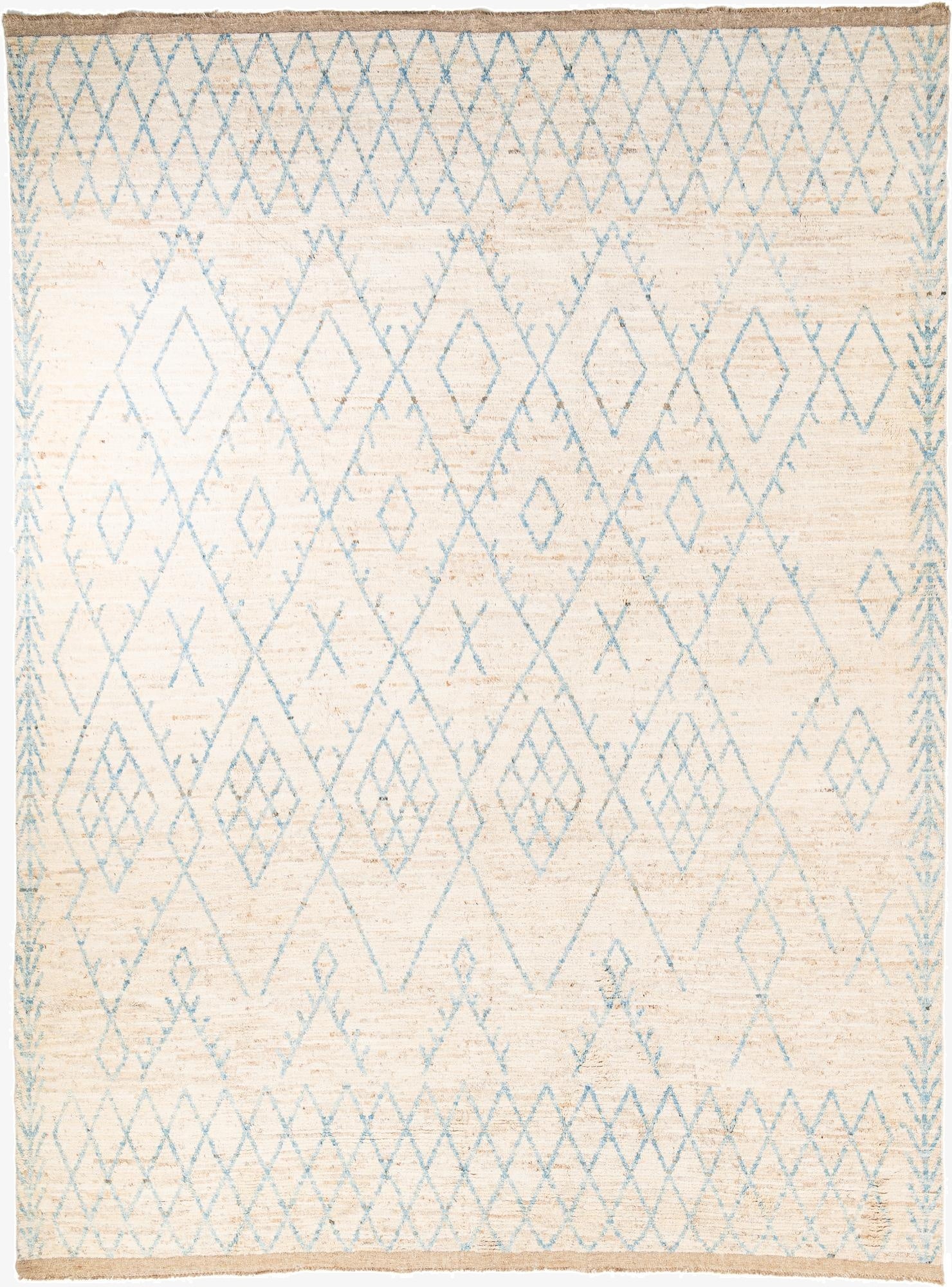 10' 4 x 13' 10  Hand Knotted Moroccan Wool Rug