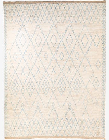 10' 4 x 13' 10 Hand Knotted Moroccan Wool Rug