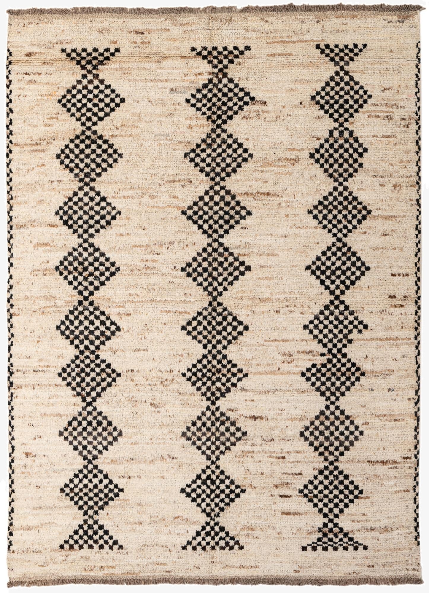 5' 8 x 7' 10  Hand Knotted Moroccan Wool Rug