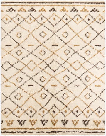 7' 10 x 10' 2 Hand Knotted Moroccan Wool Rug