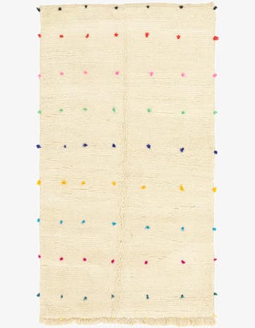 4' 9 x 8' 2 Hand Knotted Moroccan Wool Rug