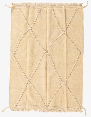 3' 5 x 5' Hand Woven Moroccan Wool Rug