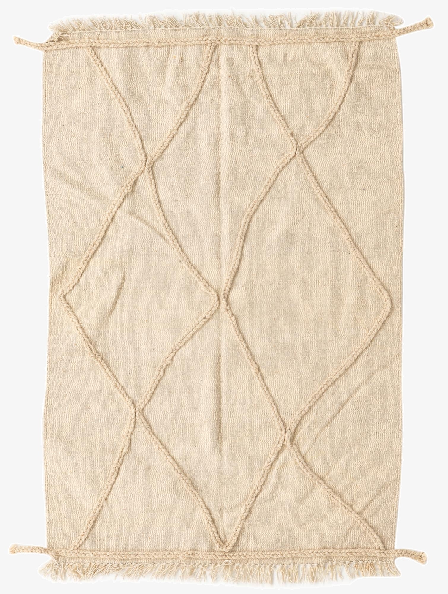 3' 3 x 5'  Hand Knotted Moroccan Wool Rug