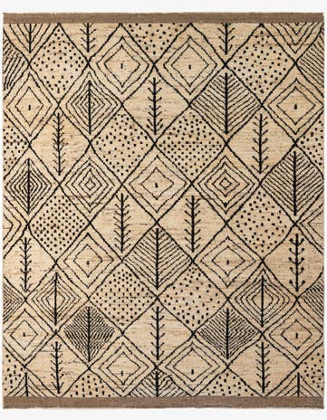 8' 3 x 9' 9 Hand Knotted Moroccan Wool Rug