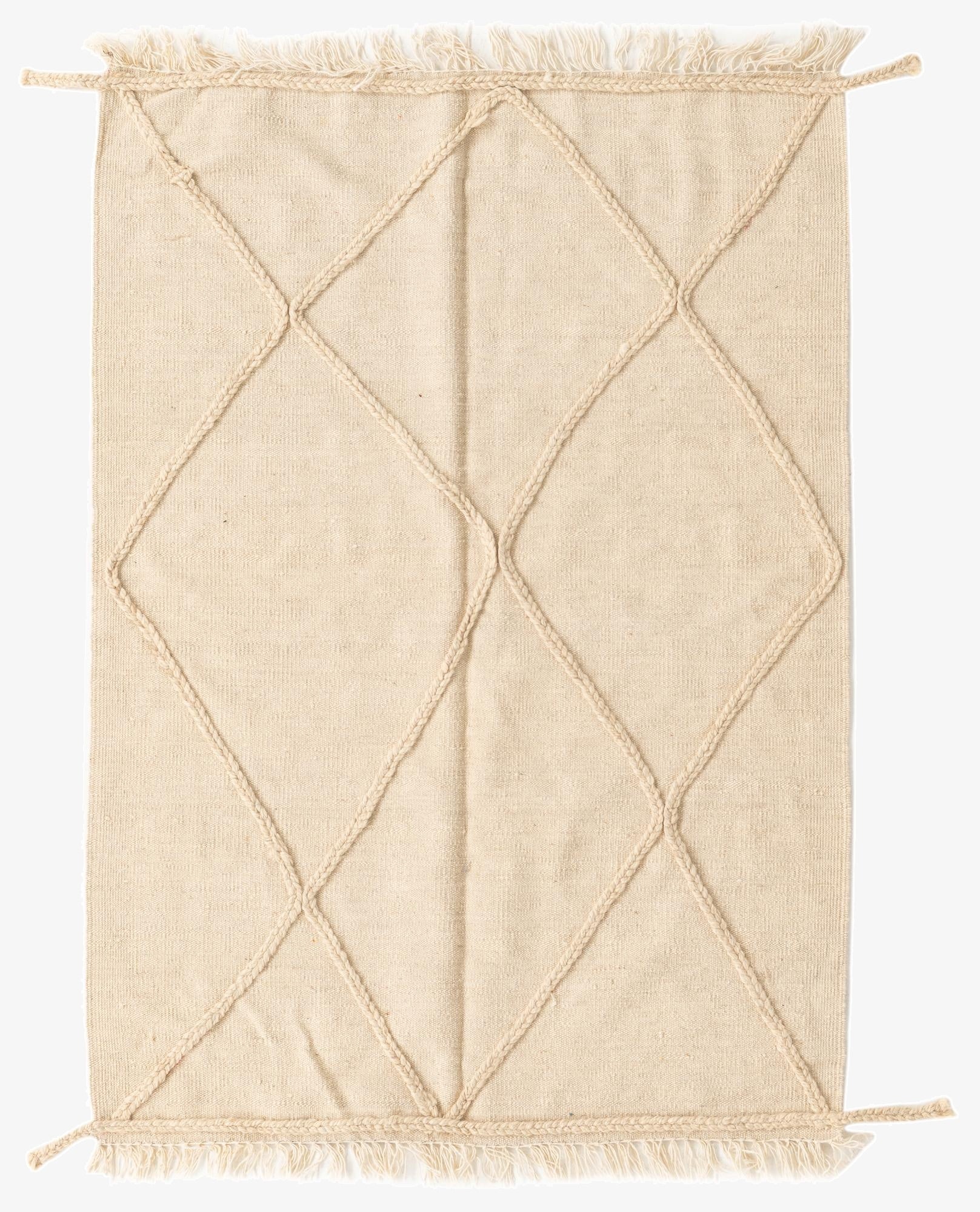 3' 6 x 5'  Hand Knotted Moroccan Wool Rug