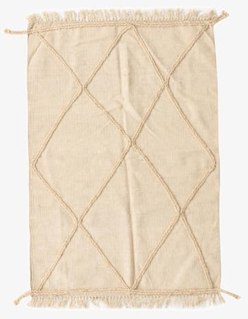 3' 5 x 5' Hand Woven Moroccan Wool Rug